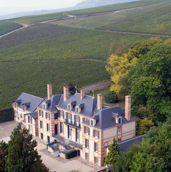 Taittinger La Marquetterie castle and vineyards