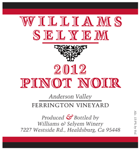 W. Selyem Ferrington Vioneyard Pinot label