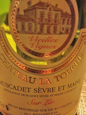 detail of Muscadet label